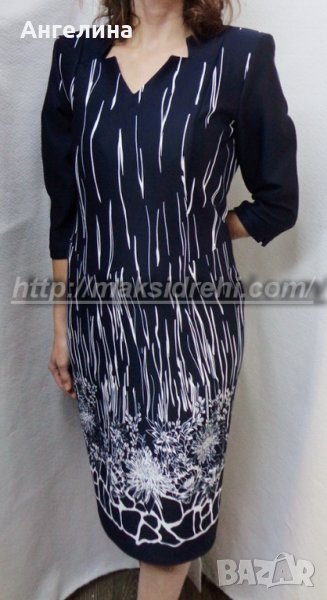 Елегантна рокля с оригинално деколте., снимка 1