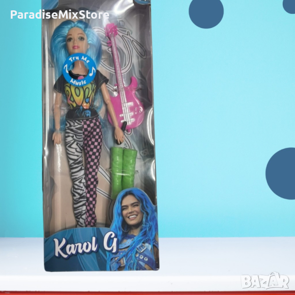 Детска кукла Барби Karol G в комплект с китара и ботуши, снимка 1