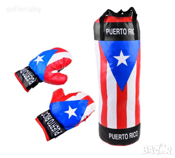Боксова круша с ръкавици Puerto Rico, снимка 1