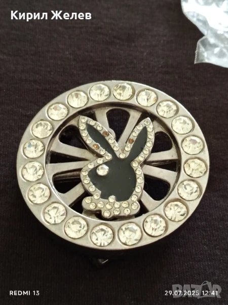 Катарама за колан PLEIBOY BUNNY SPINNER с кристали винтидж 41310, снимка 1