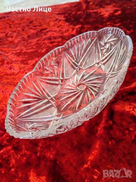 Оригинална Кристална Чехска Фруктиера Гондола от 70те г на 20 в., снимка 1