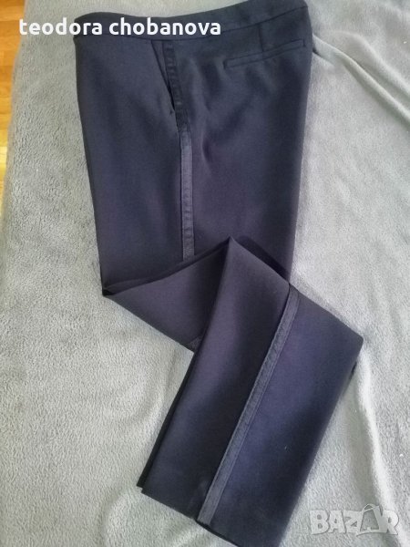 Тъмно син панталон с кант , снимка 1