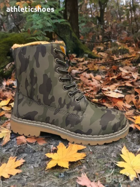 Дамски боти в маскировъчен цвят, снимка 1