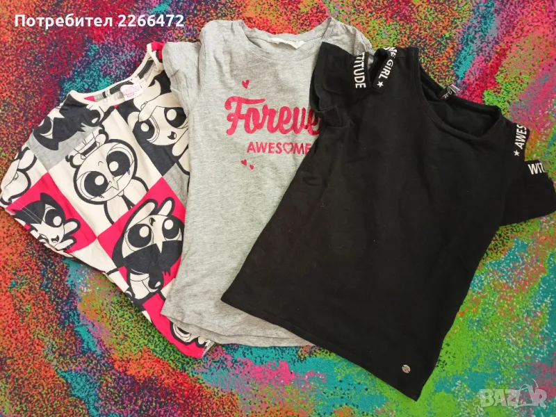 Лот детски блузи с къс ръкав, снимка 1
