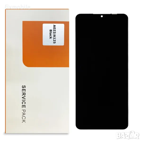Дисплей за SAMSUNG A022F/ A125F/ A326 Galaxy A02/ A12/ A32 5G с черен тъчскрийн Service Pack, снимка 1