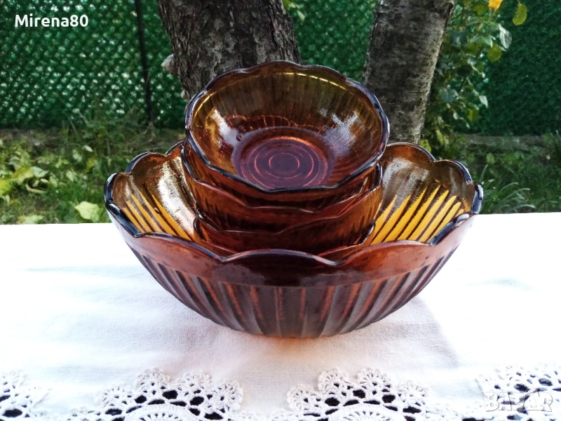 Сервиз купи цветно стъкло, снимка 1