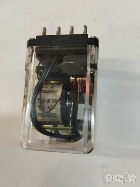 полско реле R15 12 волта прав ток, 4 контакта по 10 ампера за 14кр. прав.цокъл, снимка 1