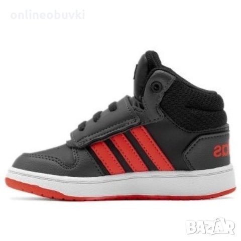 НАМАЛЕНИЕ!!!Бебешки спортни обувки ADIDAS Hoops Черно с червени ленти GZ7780, снимка 2 - Бебешки обувки - 34439120