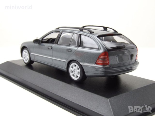Mercedes C-Klasse T-Modell S203 Kombi 2001 - мащаб 1:43 Maxichamps моделът е нов в PVC дисплей-кейс, снимка 17 - Колекции - 40439228