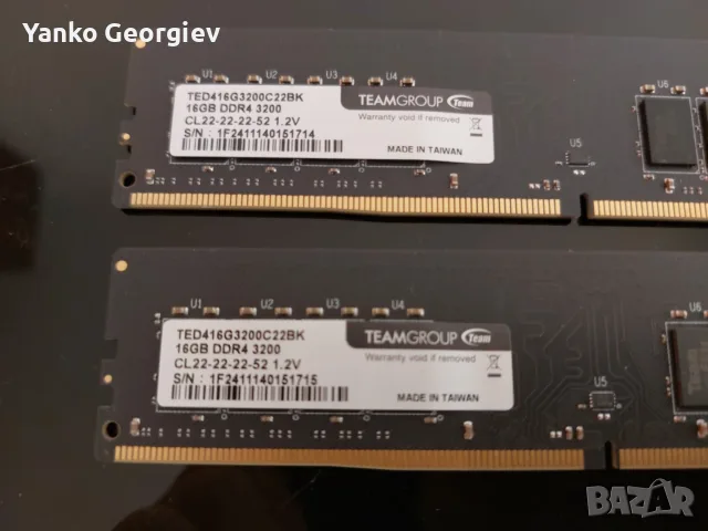 DDR4 32GB (2x16GB) 3200 TeamGroup Elite ГАРАНЦИЯ, снимка 3 - RAM памет - 55852990