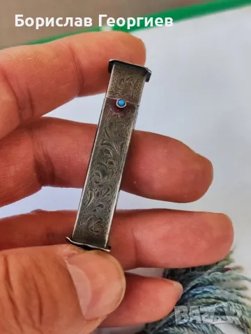 Стар сребърен държач за червило 0.900, снимка 5 - Бижутерийни комплекти - 49581510