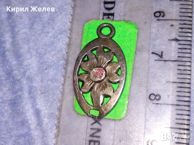 СТАРИННО СКЪПОЦЕННО ФЛОРАЛНО ОРНАМЕНТИРАНО СРЕБЪРНО БИЖУ ПЕНДАНТ СРЕБРО сПРЕКРАСЕН РОЗОВ КВАРЦ 13897, снимка 2 - Антикварни и старинни предмети - 40939837