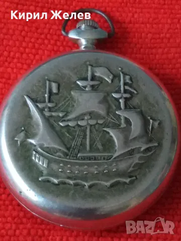 МОЛНИЯ с ПЛАТНОХОД КОРАБЧЕ Стар РУСКИ МЕХАНИЧЕН ДЖОБЕН ЧАСОВНИК СДЕЛАНО в СССР РАБОТЕЩ 28164, снимка 17 - Джобни - 37349367