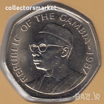 1 даласи 1987, Гамбия, снимка 2 - Нумизматика и бонистика - 38706605