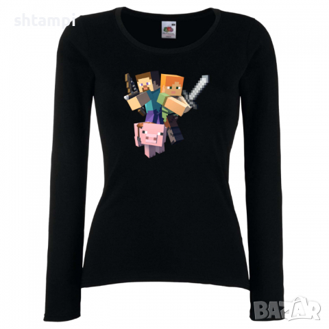 Дамска тениска майнкрафт Minecraft 2 Minecraft,Игра,Забавление,подарък,Изненада,Рожден Ден., снимка 2 - Тениски - 36520772