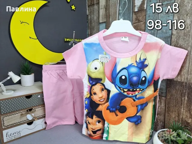 Пижами за момиче с къс ръкав , снимка 4 - Детски пижами - 48911318