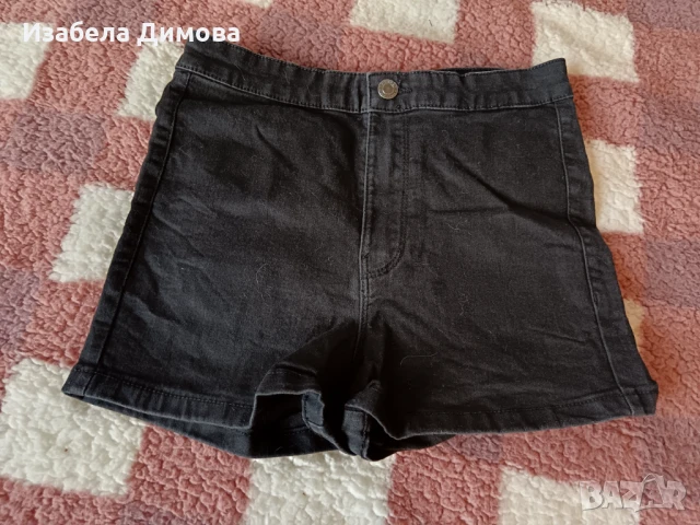 Черни дънкови къси панталонки 
