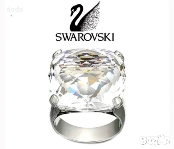 Swarovski пръстен Merlin с голям кристал размер 58, снимка 4 - Пръстени - 56116070