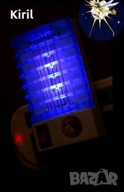  Електрическа мини нощна LED лампа за унищожаване на комари Fly Bug Капан за насекоми , снимка 4 - Други стоки за дома - 41920907