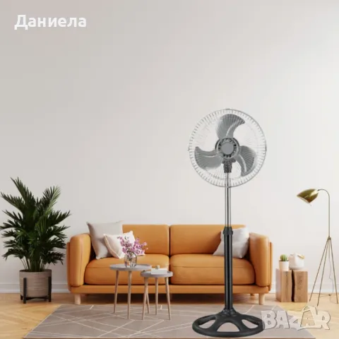 Вентилатор Rosberg, 45W, 30 см, Черен, снимка 2 - Други стоки за дома - 50318564