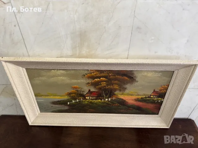 Стара маслена картина, снимка 5 - Картини - 48279931