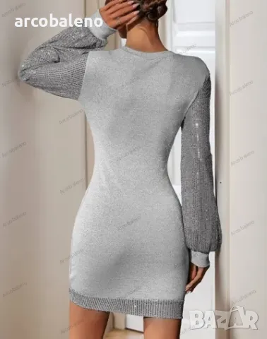 Ежедневна дамска пуловерна рокля със средна дължина , снимка 5 - Рокли - 48032138