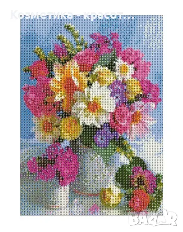 Диамантен гоблен Ваза с цветя, снимка 2 - Гоблени - 49866103