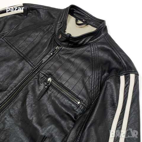 BERTOLUCCI Мъжко Кожено Яке Естествена Кожа L-XL, снимка 2 - Якета - 53617500