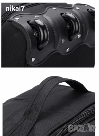 Пътнически сак с колела и теглич на две нива отделение за обувки 135L, снимка 10 - Сакове - 44792587