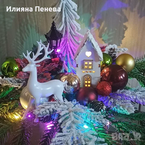 Коледна къщичка във висока чаша, снимка 2 - Декорация за дома - 56120890