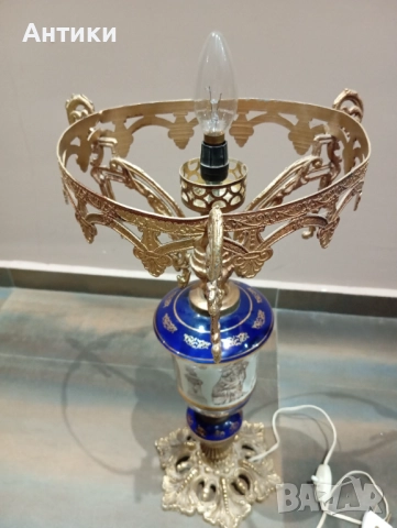 Стара порцеланова лампа , снимка 18 - Антикварни и старинни предмети - 52513737