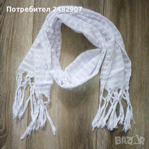 Дамски шал с ресни , снимка 2 - Шалове - 52010953