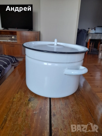 Стара Емайлирана тенджера #9, снимка 2 - Други ценни предмети - 52228384