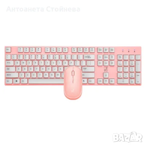 Безжични Wireless клавиатура и мишка за компютър KMT1, снимка 3 - Клавиатури и мишки - 47817560