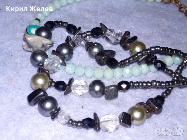 ДВЕ МОДНИ ХЕНД-МЕЙД АРТ ГРИВНИ от ПОЛУСКЪПОЦЕННИ КАМЪНИ МЪНИСТА и КРИСТАЛИ 38901, снимка 5 - Гривни - 41861200