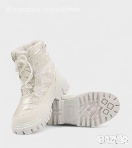 Дамски апрески в бяло с връзки , снимка 1