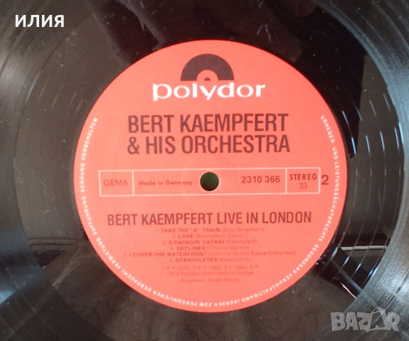 Bert Kaempfert – 1975 - "Live In London"(Polydor – 2310 366)(Big Band,Easy Listening), снимка 4 - Грамофонни плочи - 44822658