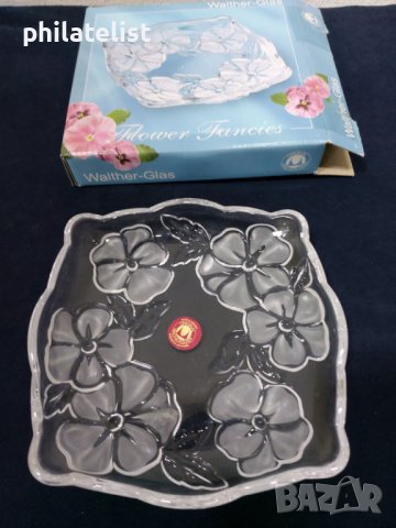 Walther Glas Flower Francis стъклена чиния