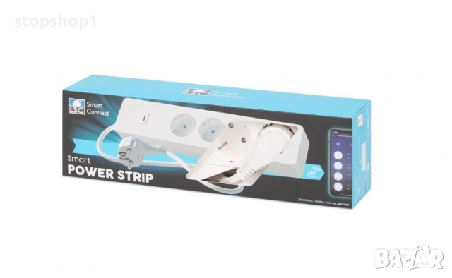 Смарт удължител LSC Smart Connect, 4 гнезда, бял, 1,5 м, съвместим с Alexa и Google Assistant