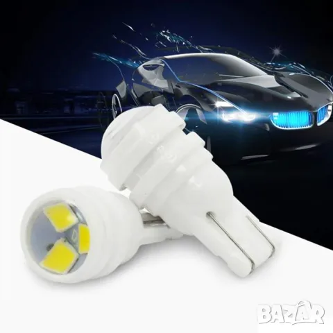 LED крушки T10 12V 6000K 2 броя, снимка 2 - Аксесоари и консумативи - 55865074