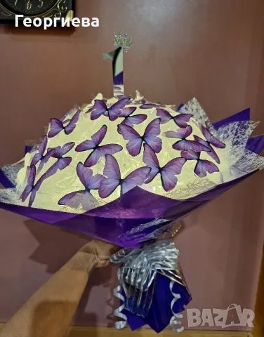 💐✨️ Светещи, ръчно изработени букети "DESS"🦋✨️🎁, снимка 4 - Подаръци за жени - 47676632