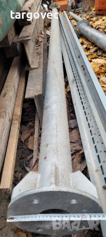 масивна тежка 4 метра дебелостенна стоманена поцинкована колона, снимка 3 - Други машини и части - 52384928
