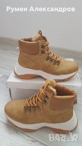 Дамски кожени боти EYAS размер 38 кафяви