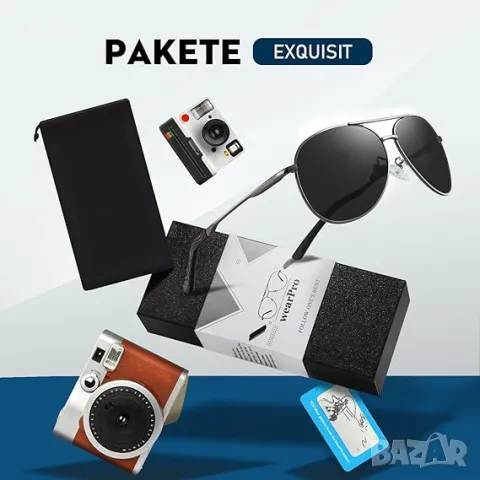 wearPro Classic Ultralight слънчеви очила за мъже – поляризирани винтидж, снимка 7 - Слънчеви и диоптрични очила - 49869548