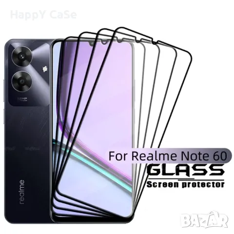 Realme Note 60 / 14X / 12 / 12X / OG Premium Full Glue Стъклен протектор за цял екран, снимка 2 - Фолия, протектори - 46889114