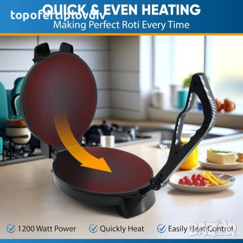 Уред/преса за тортили, палачинки, пърленки, Гаранция, снимка 7 - Гофретници - 53719376