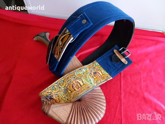 Стар ХАНДЖАР с Колан, Кинджал,Кама , снимка 2 - Антикварни и старинни предмети - 48637679