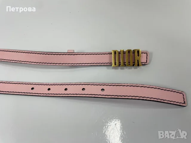 Тънък кожен колан Dior 90см Оригинал, снимка 5 - Колани - 55846094
