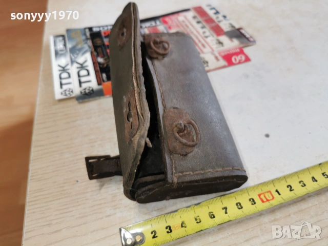 СТАРА КОЖЕНА ЧАНТА ЗА КОЛЕЛО-АНТИКА 1401261601, снимка 14 - Антикварни и старинни предмети - 53097870