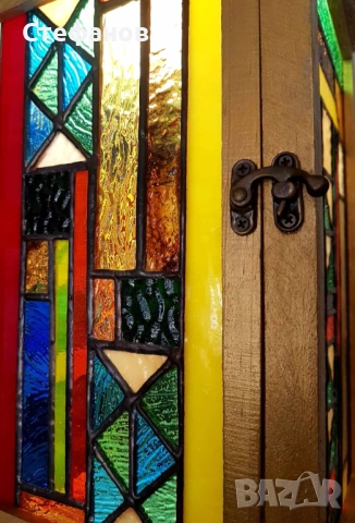 Градински фенер, техника "Тифани", снимка 6 - Градински мебели, декорация  - 53154201